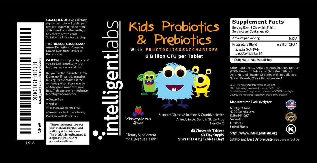 Intelligent Labs Kids Probiotics with Prebiotics - Chewables

