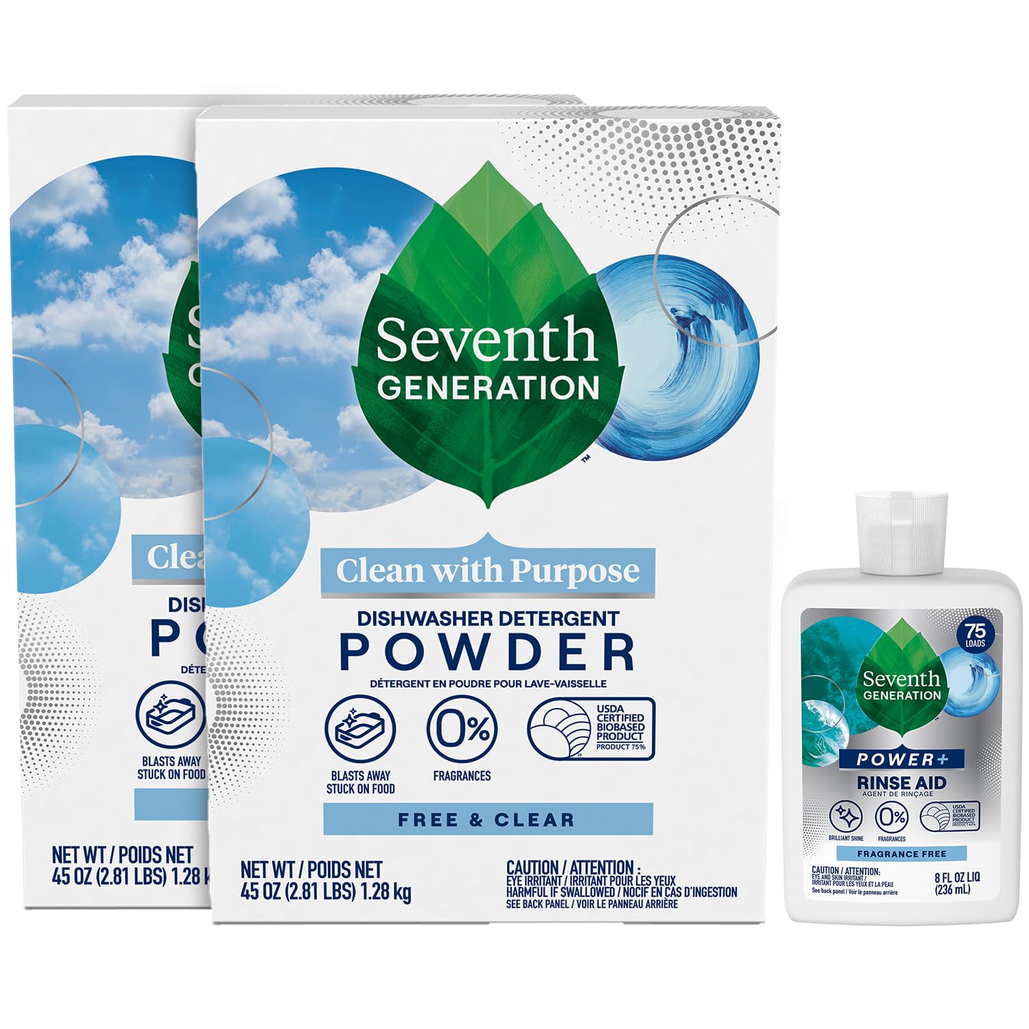 Seventh Generation Free & Clear Dishwasher Detergent Powder


