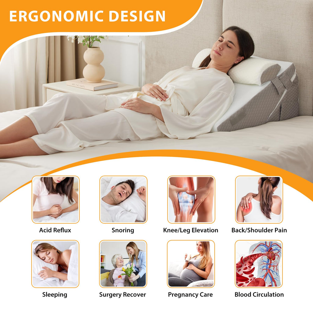 Ruqmuis 3-Piece Wedge Pillow Set | After Surgery

