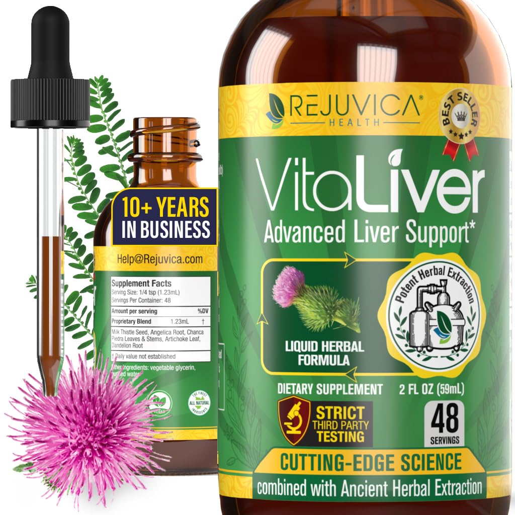 Rejuvica VitaLiver Liver Detox Drops | Alcohol-Free Liquid

