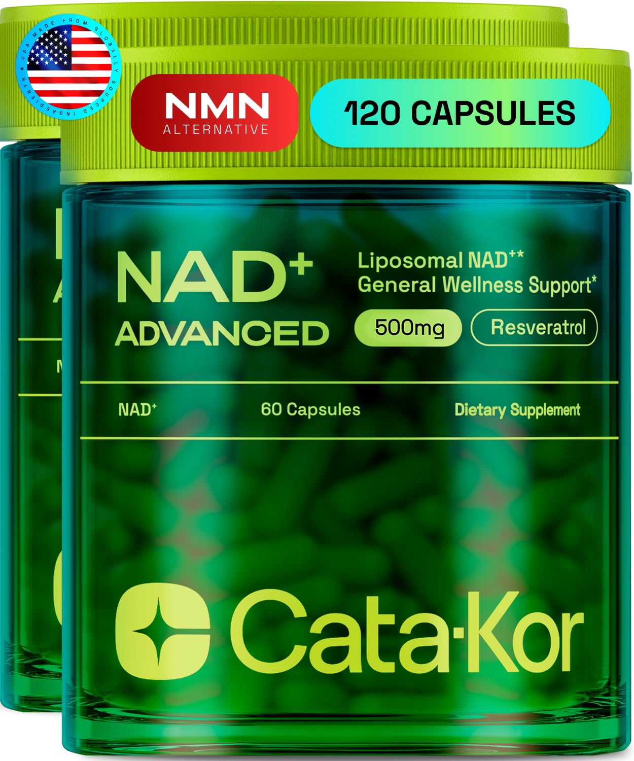 Cata-Kor Liposomal NAD with Resveratrol – NAD+ Support

