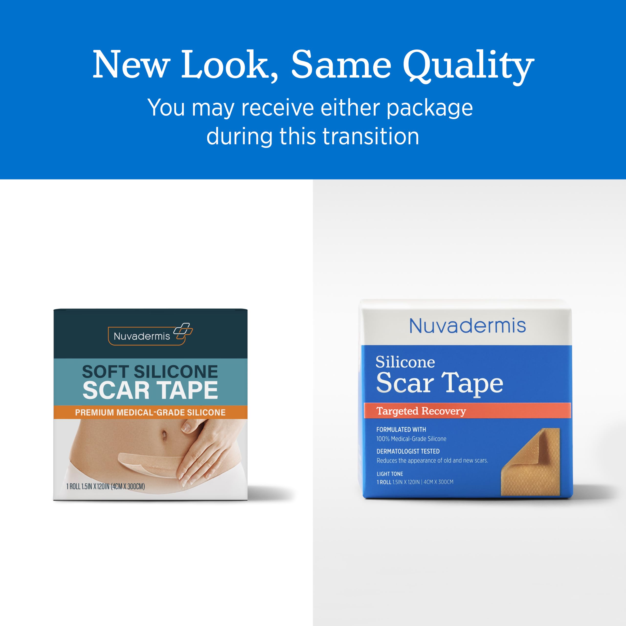 NUVADERMIS Silicone Scar Sheets for Surgical Scars

