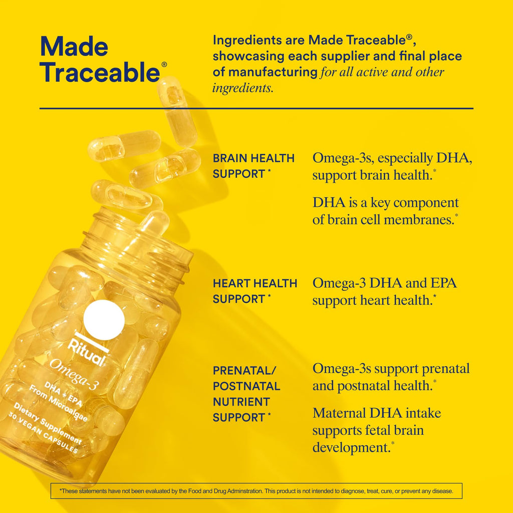 Ritual Vegan Omega-3 from Algae | DHA & EPA Support

