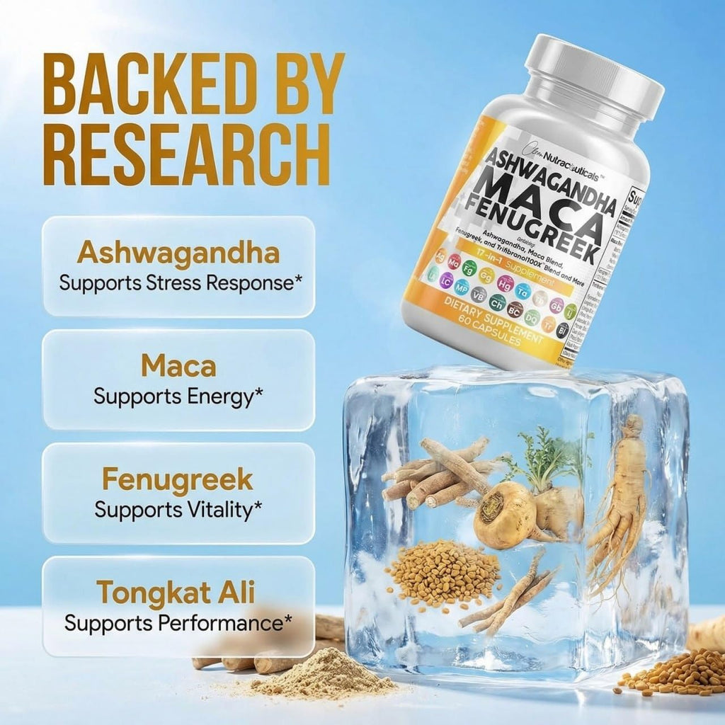 Clean Nutraceuticals Ashwagandha Maca Root Supplement

