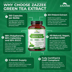 Zazzee Green Tea Extract Capsules - Extra Strength

