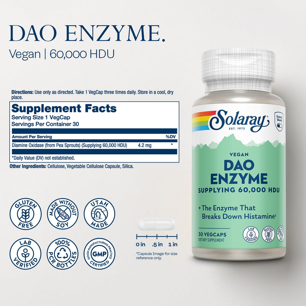 Solaray DAO Enzyme Digestive Enzyme | Vegan

