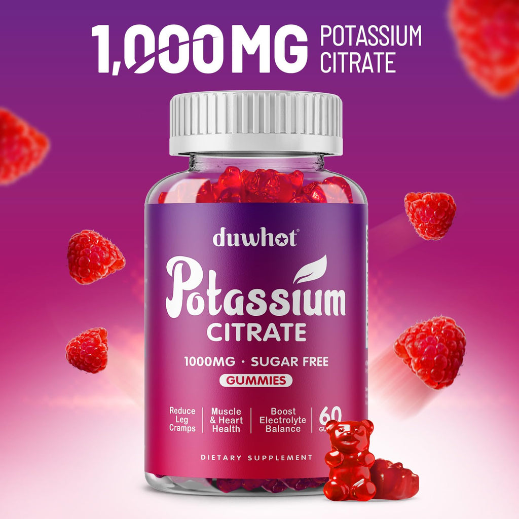 duwhot Potassium Citrate Gummies for Adults | Muscle Health

