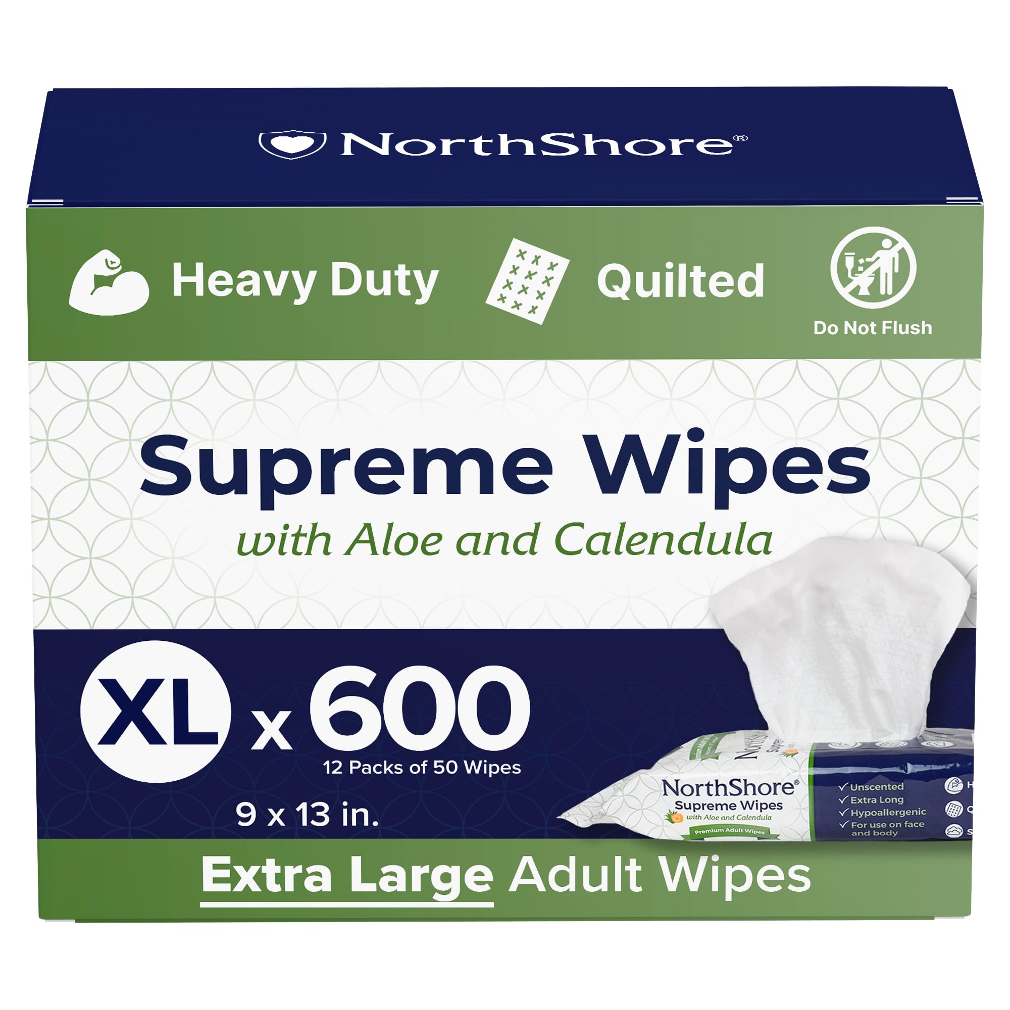 NorthShore Supreme Heavy-Duty Quilted Wipes