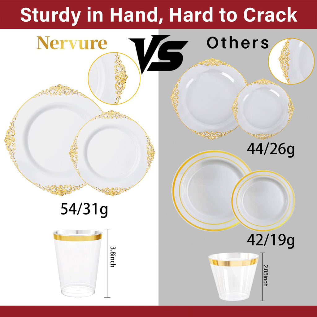 Nervure Disposable Plastic Dinnerware Set for Events

