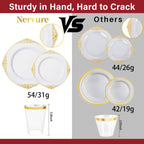 Nervure Disposable Plastic Dinnerware Set for Events

