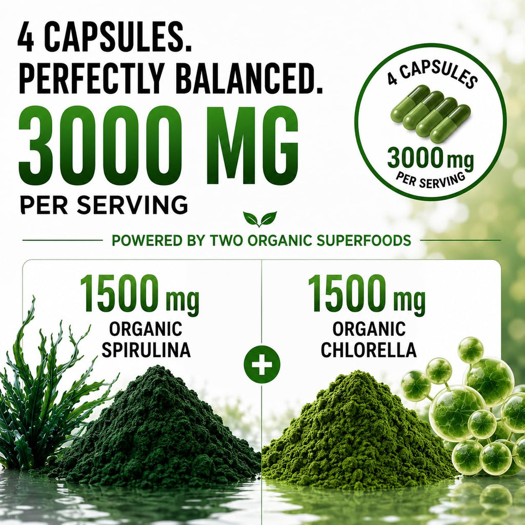 Chlorella Spirulina Capsule | Green Superfood

