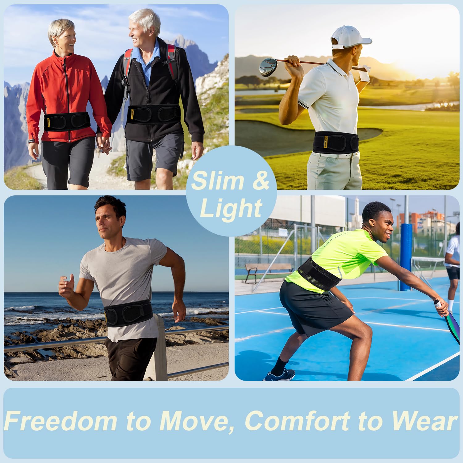cybryeh Back Brace for Lower Back Pain Relief | Adjustable

