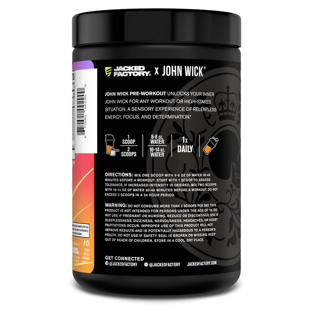 Jacked Factory X John Wick Wick Mode Pre Workout Powder

