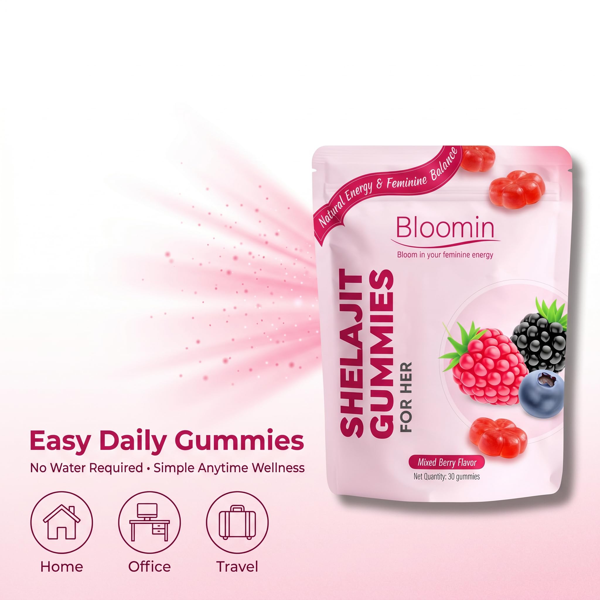 Bloomin Shilajit Gummies for Women – Feminine Wellness

