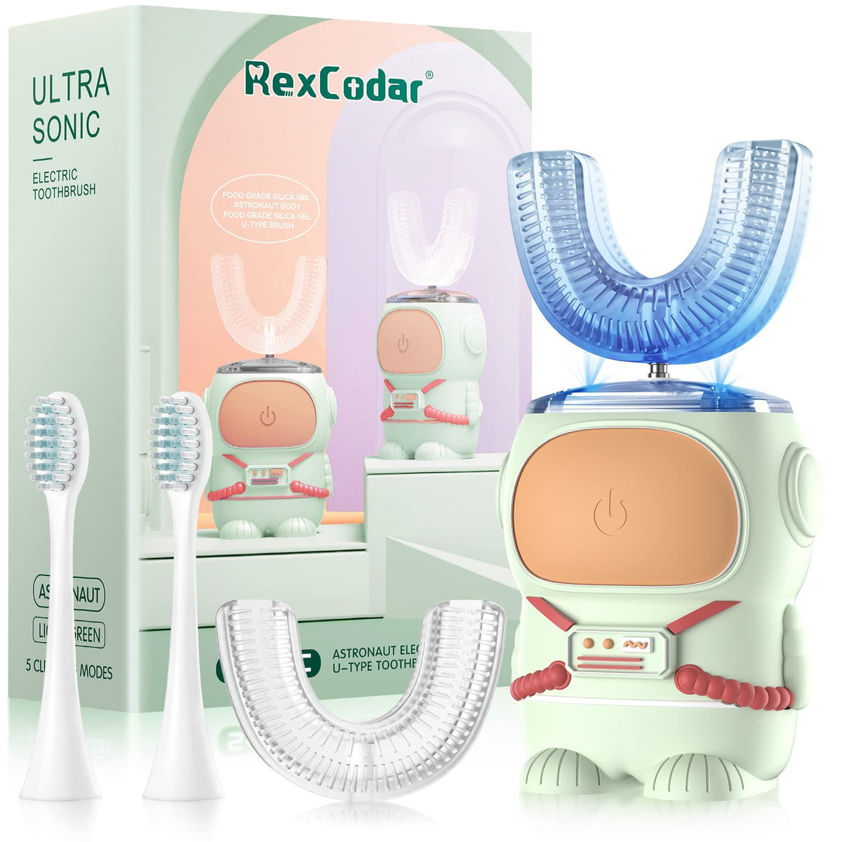 RexCodar Ultrasonic Kid's U-Shaped Electric Toothbrush