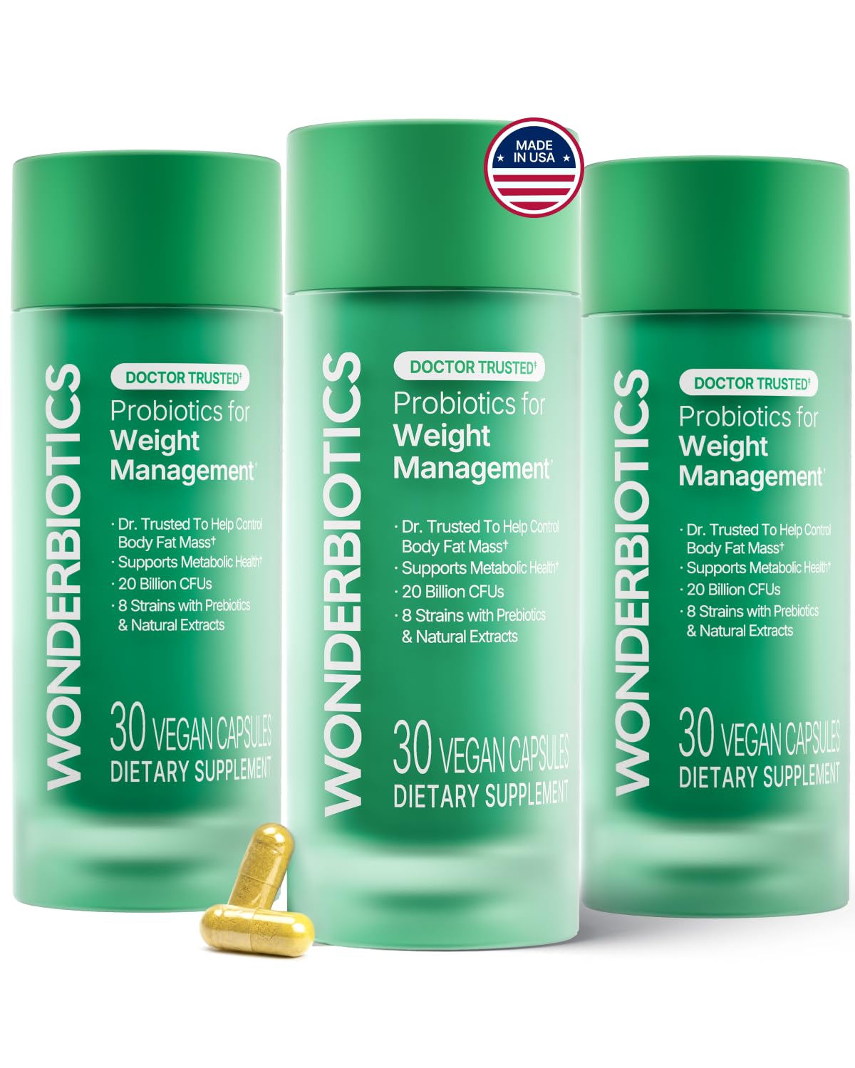 Weight Management Probiotics with GLP-1 Support and Berberine, 20B CFUs