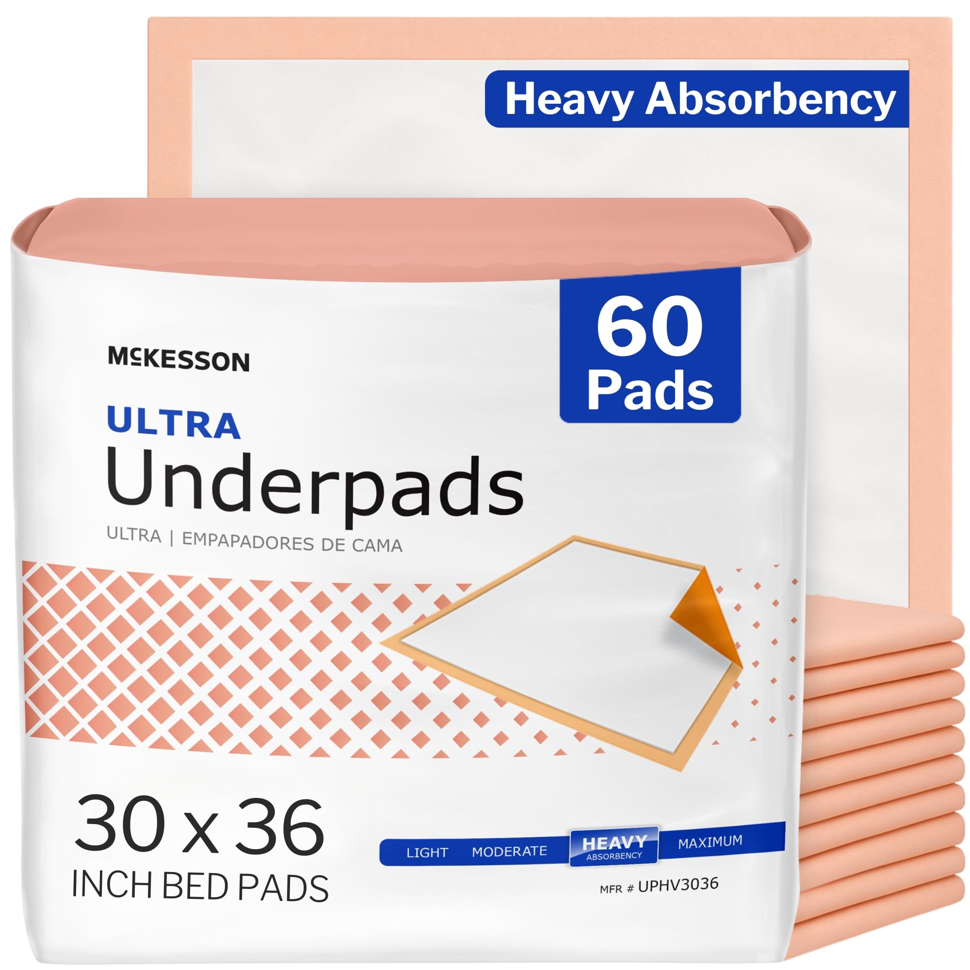 McKesson Disposable Underpads - Heavy Absorbency Incontinence Bed Pads for Adults and Babies