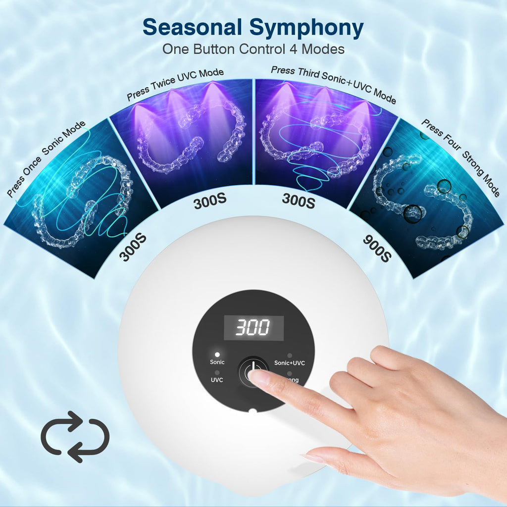 Ultrasonic Dentures Cleaner for Retainers and Jewelry

