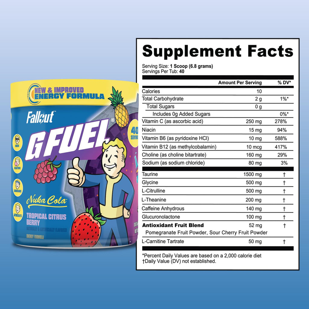G Fuel Nuka Cola 2.0 Energy Powder Sugar Free

