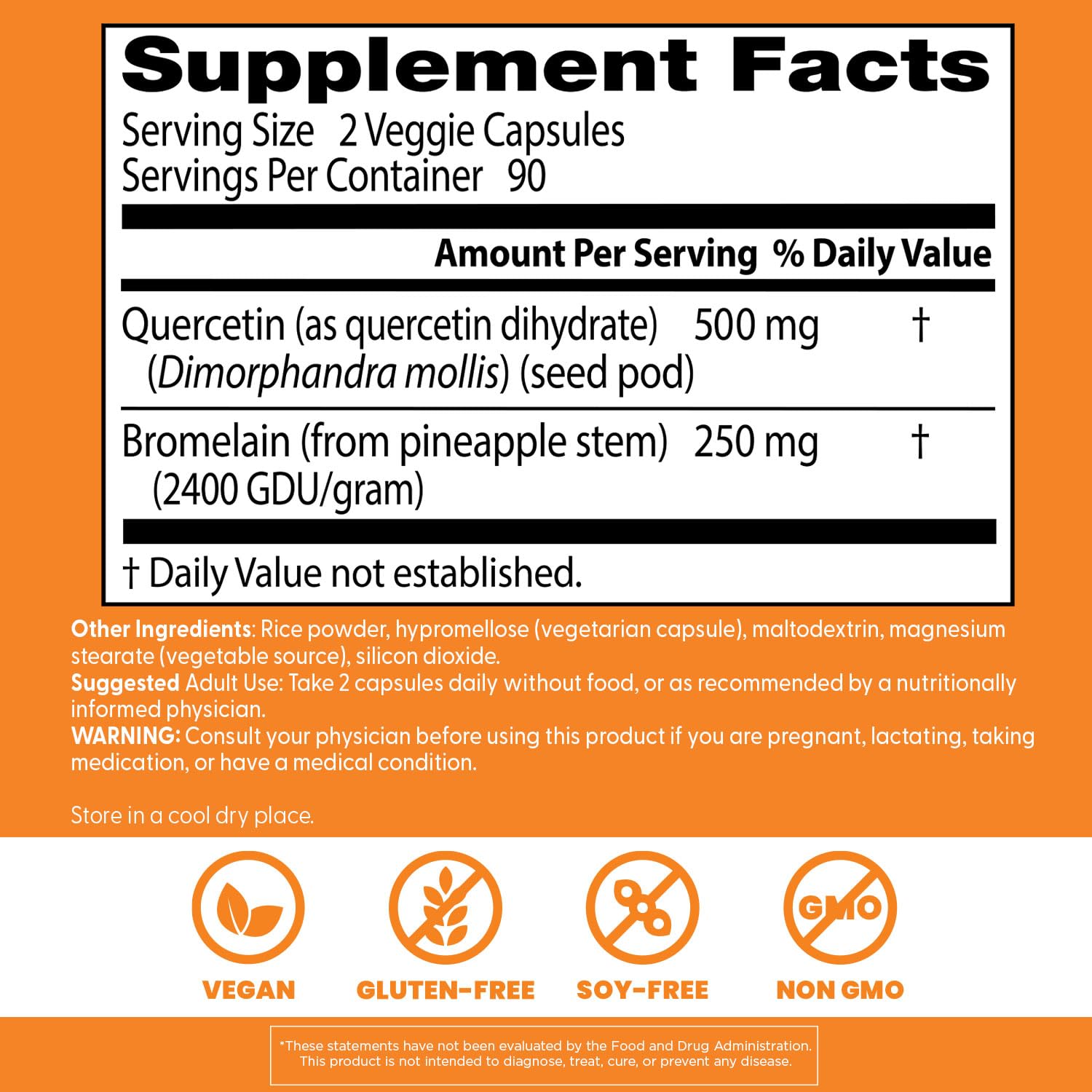 Doctor's Best Quercetin Bromelain Immunity Support

