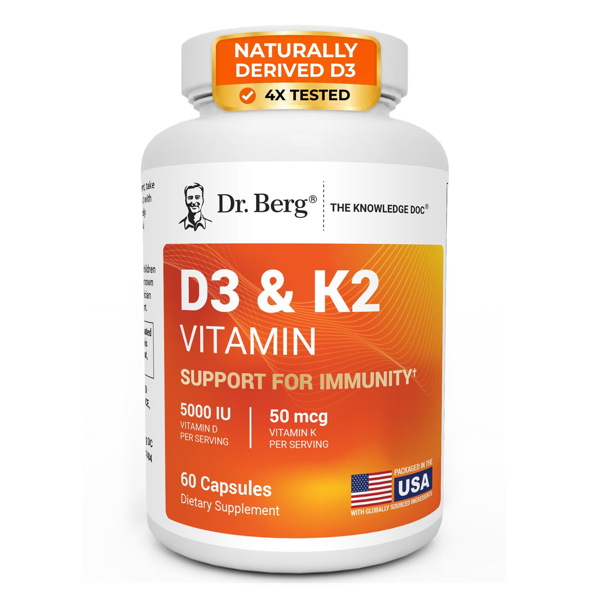 Dr. Berg Vitamin D3 K2 Maximum Strength 7-in-1 with Magnesium