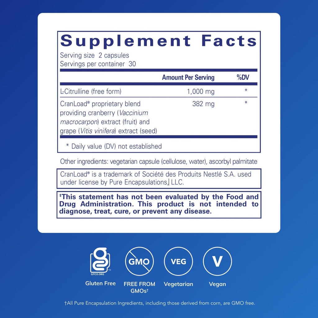 Pure Encapsulations Nitric Oxide Ultra Capsules Blood Flow

