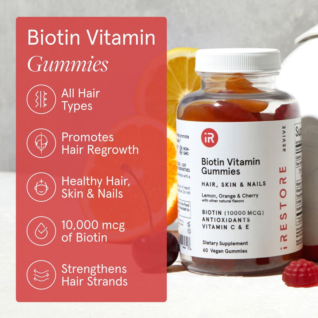 iRestore Biotin Gummies for Hair, Skin & Nails – Vegan

