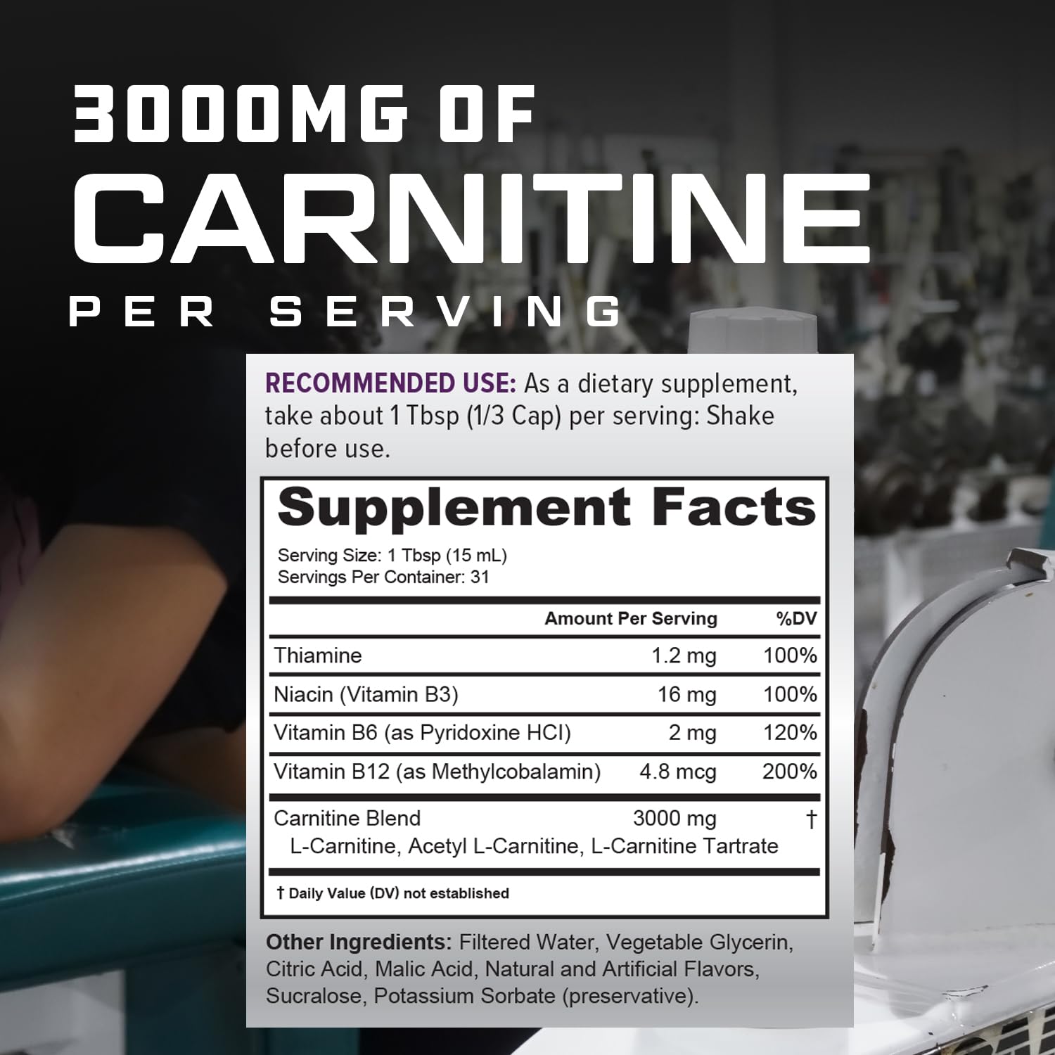 Cutler Nutrition Liquid L-Carnitine Fat Burner

