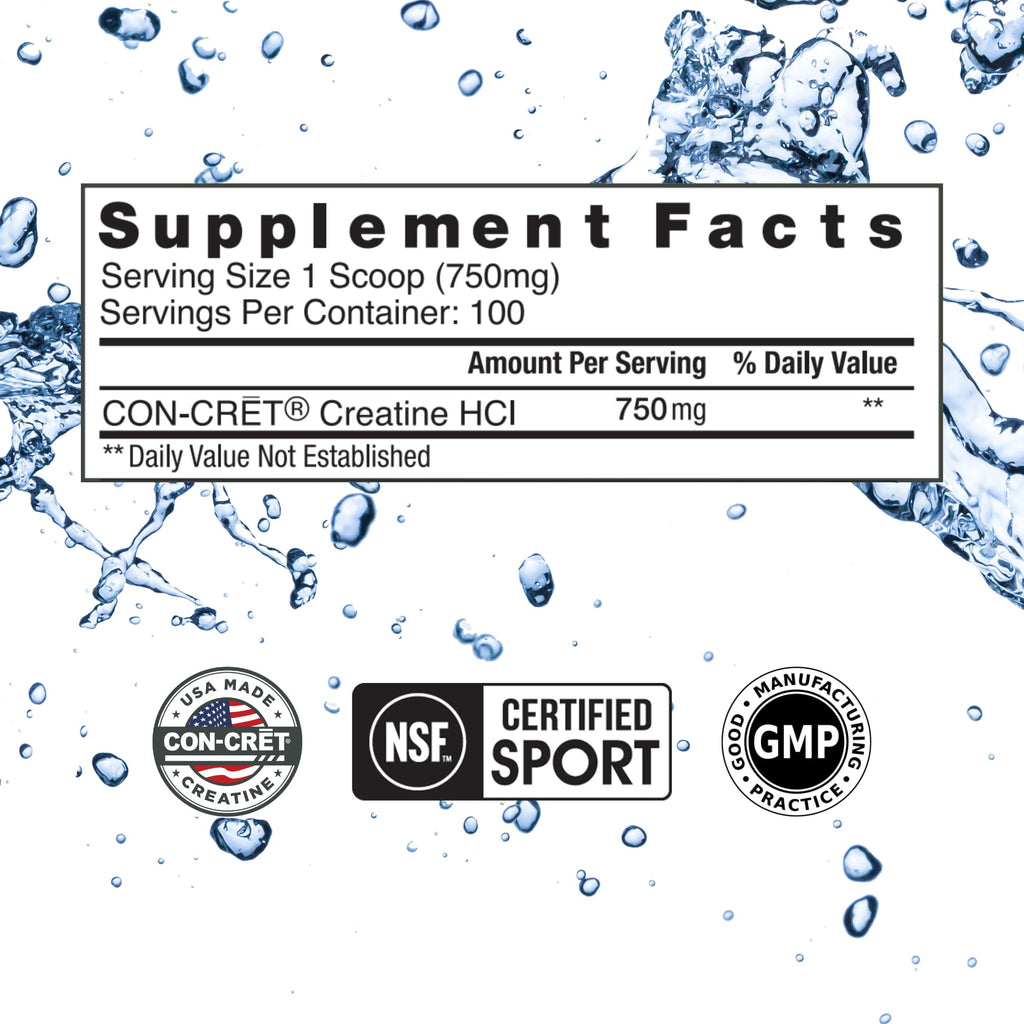 CON-CRET Creatine HCl Powder | Muscle & Cognitive Support

