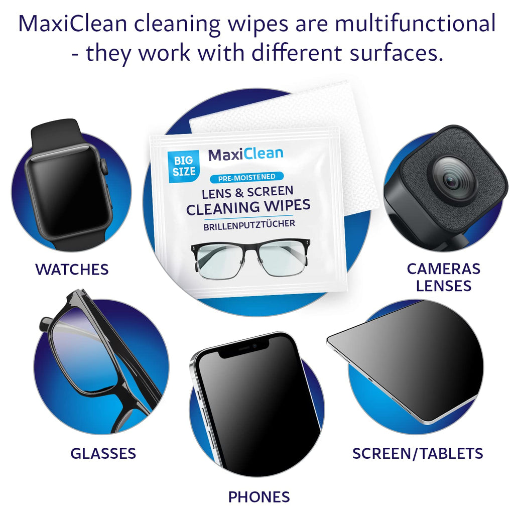Lens Cleaner Wipes for Eyeglasses & Screens - EU Made

