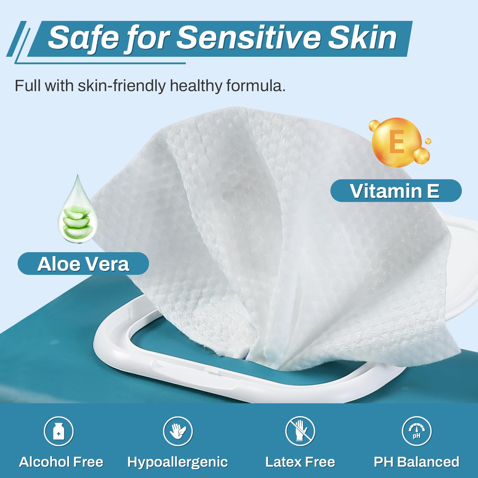 Bathing Wipes for Adults | Aloe & Vitamin E


