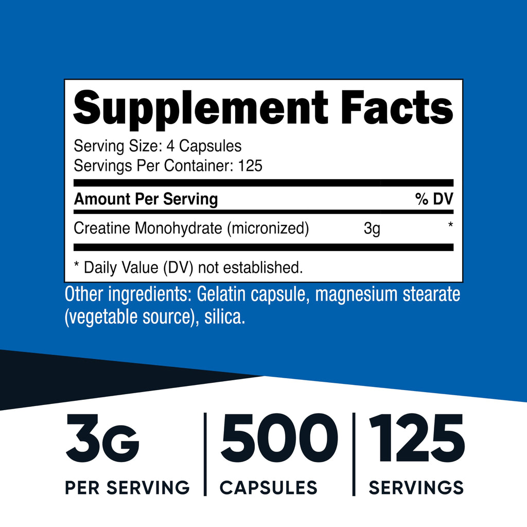 Nutricost Micronized Creatine Monohydrate Supplement - GMP

