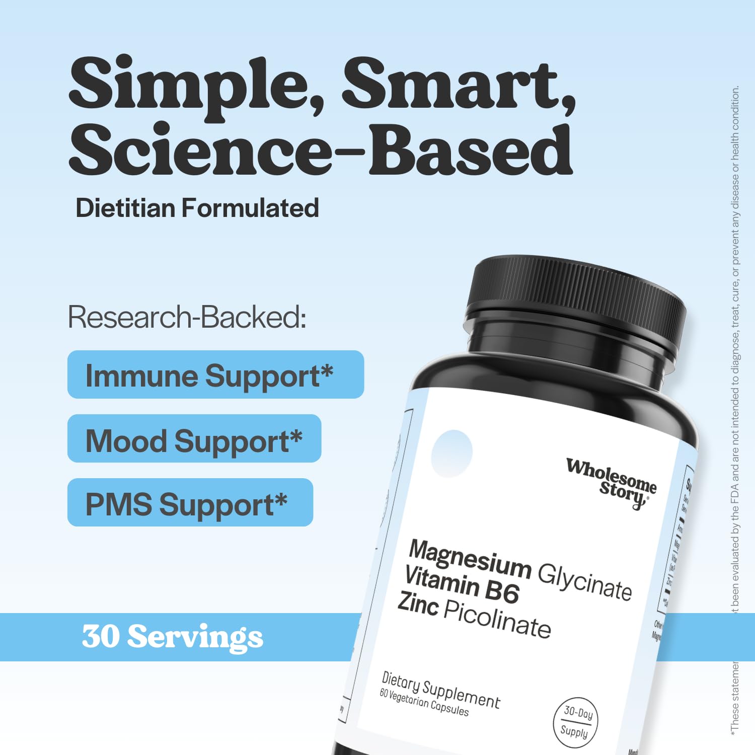 Wholesome Promise Zinc Picolinate & Magnesium Glycinate with B6 – Immune Support


