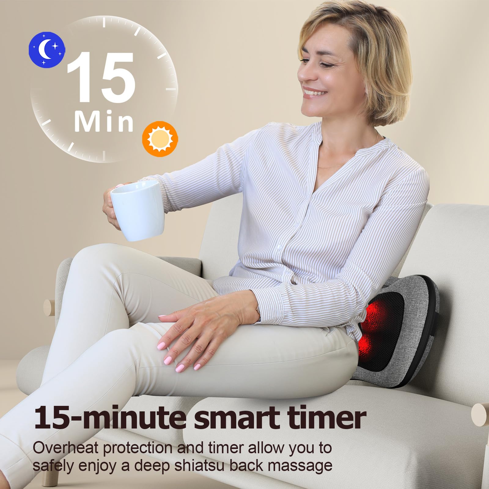 Shiatsu Back Massager VIKTOR JURGEN with Heat

