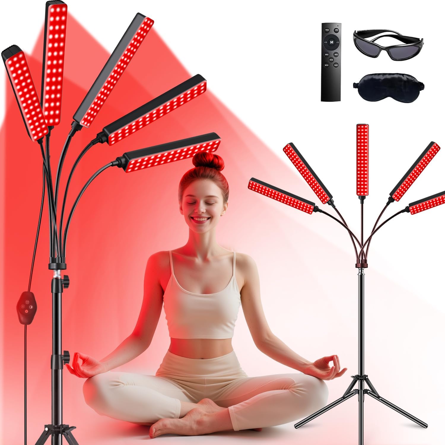 Red Light Therapy Lamp with Stand – 660nm & 850nm Dual Wavelength Device