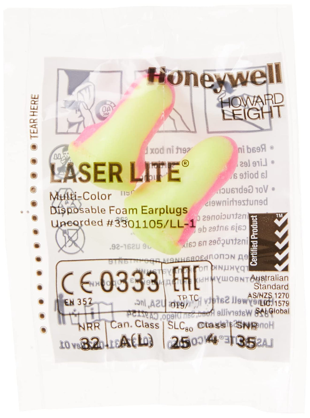 Howard Leight Laser Lite High Visibility Earplugs

