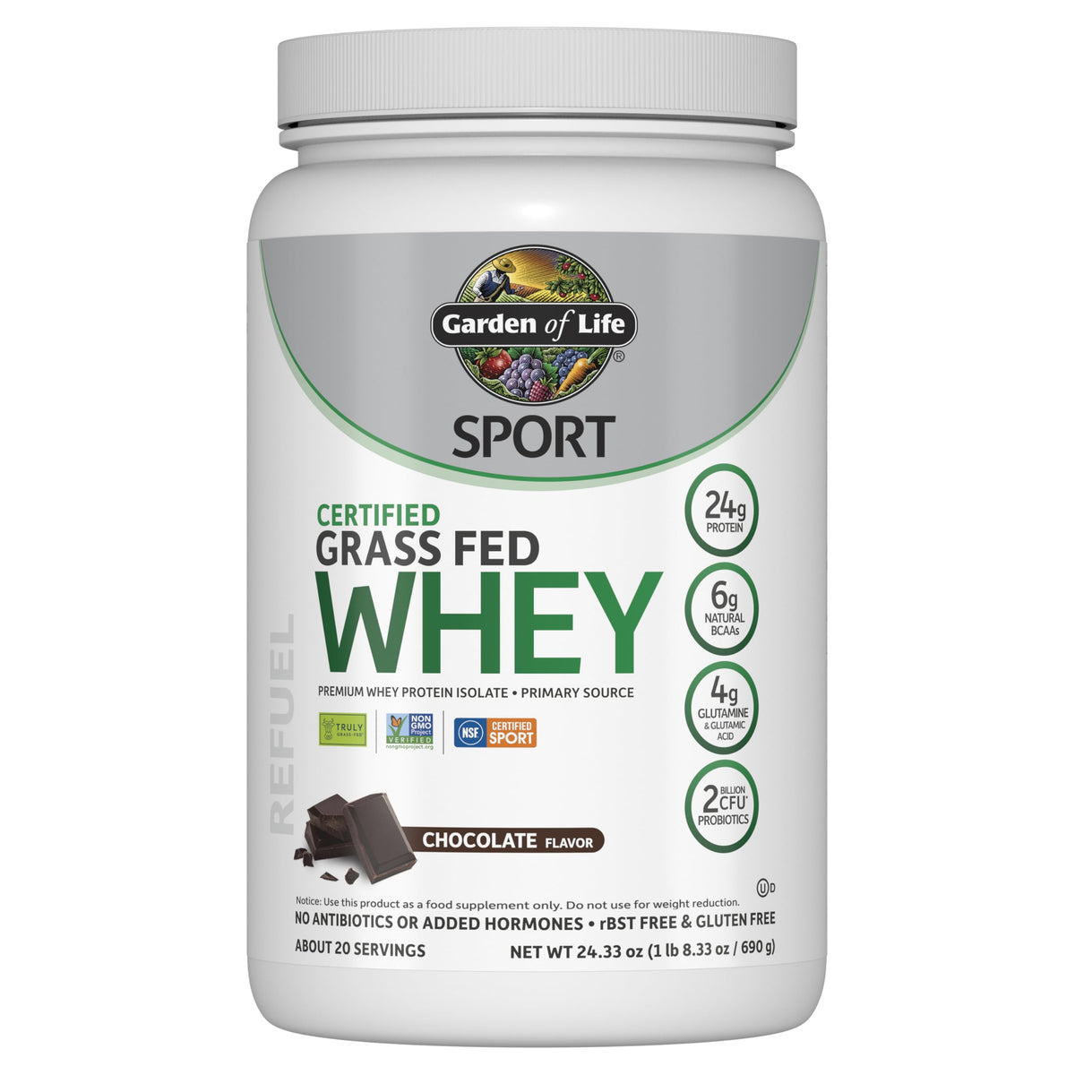 Garden of Life SPORT Whey Protein Powder Grass-Fed Isolate
