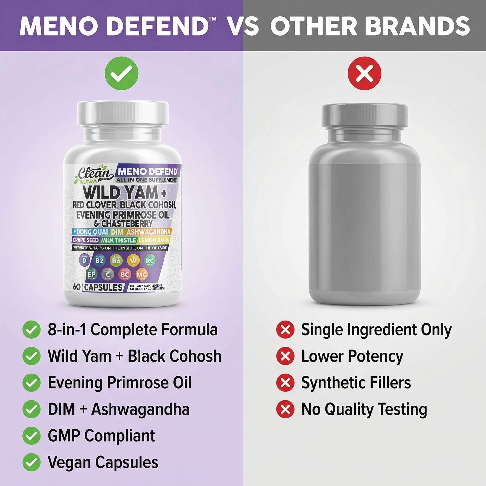 Clean Nutra Menopause Support Supplement for Women

