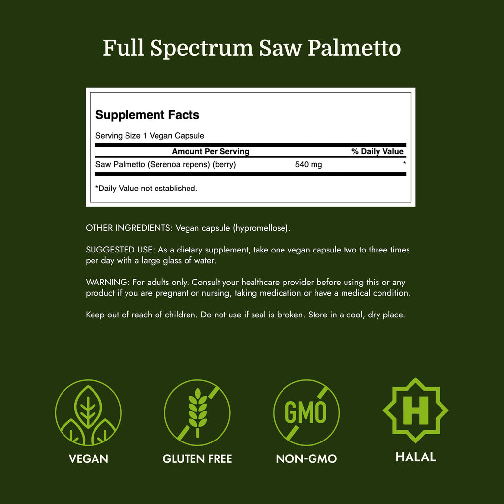 Swanson Saw Palmetto Full Spectrum Herbal Supplement

