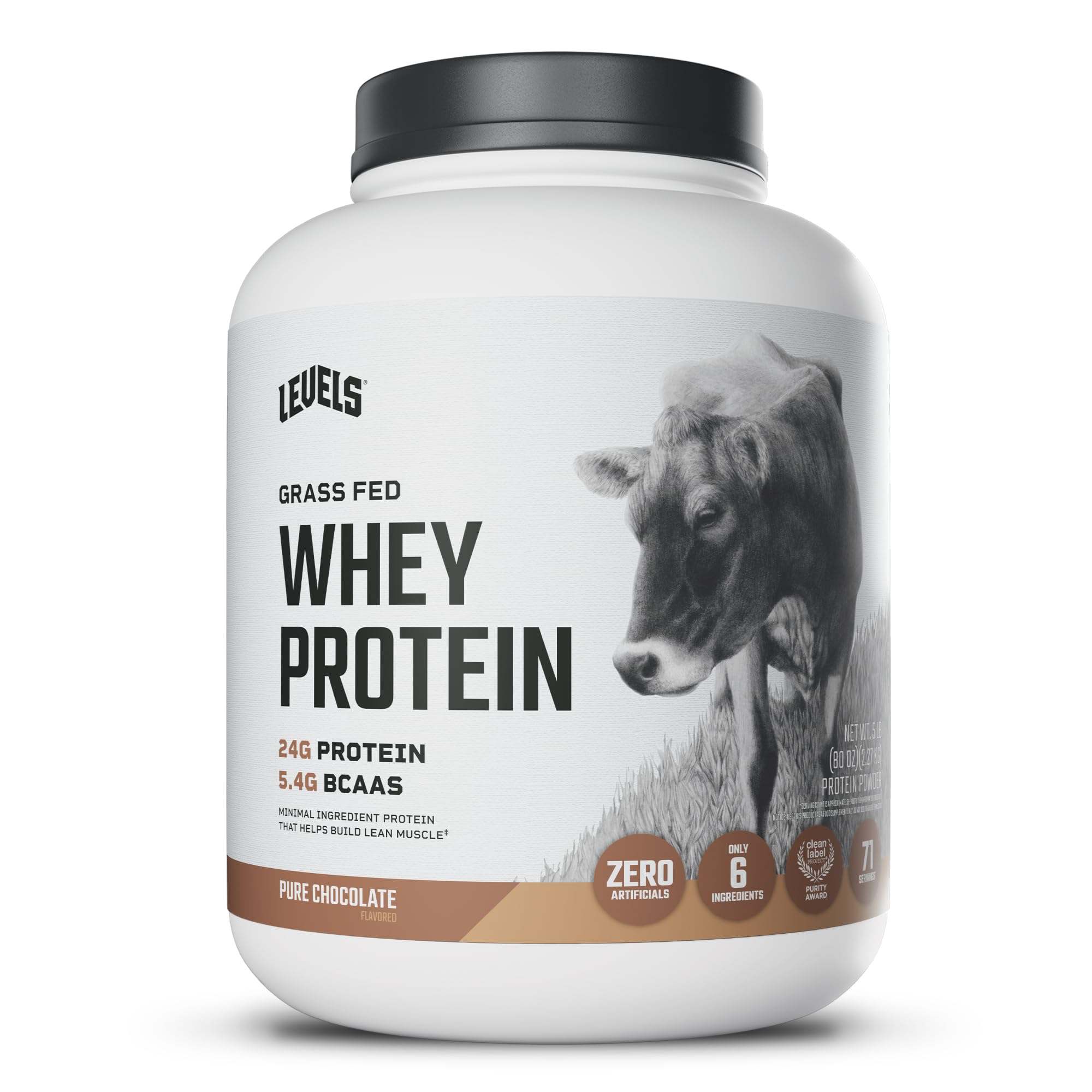 Levels Grass-Fed Whey Protein Powder No Artificials