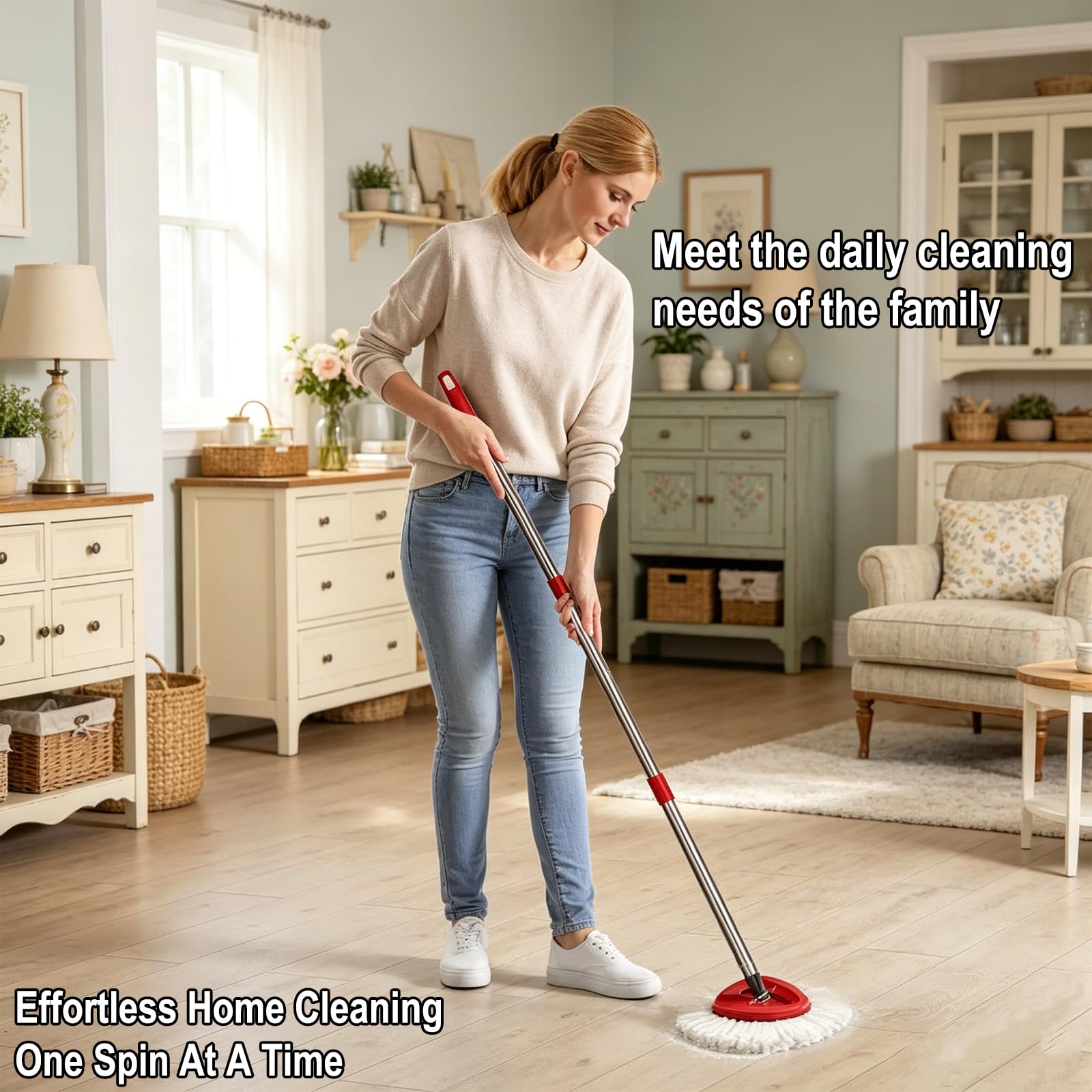 Spin Mop Replacement Head Microfiber Refills

