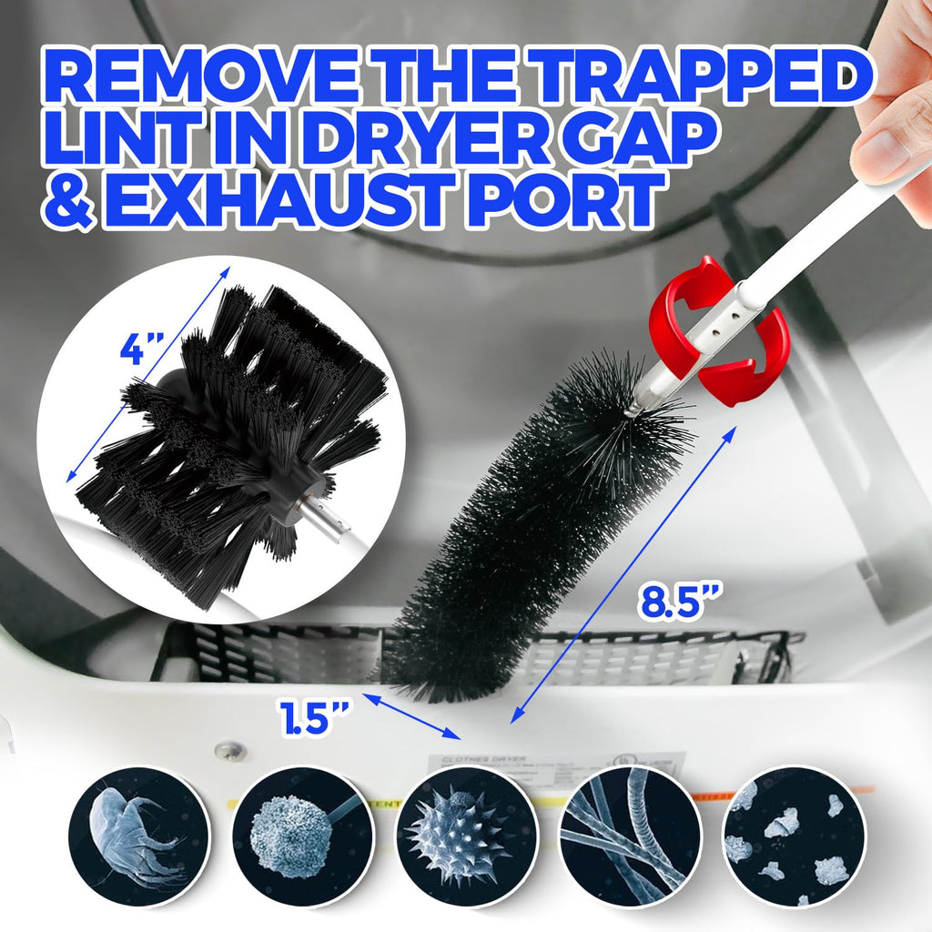 Holikme Dryer Vent Cleaner Kit 40 ft Drill Attachment


