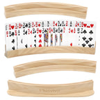 Plusvivo Solid Wood Curved Card Holders for Playing Cards

