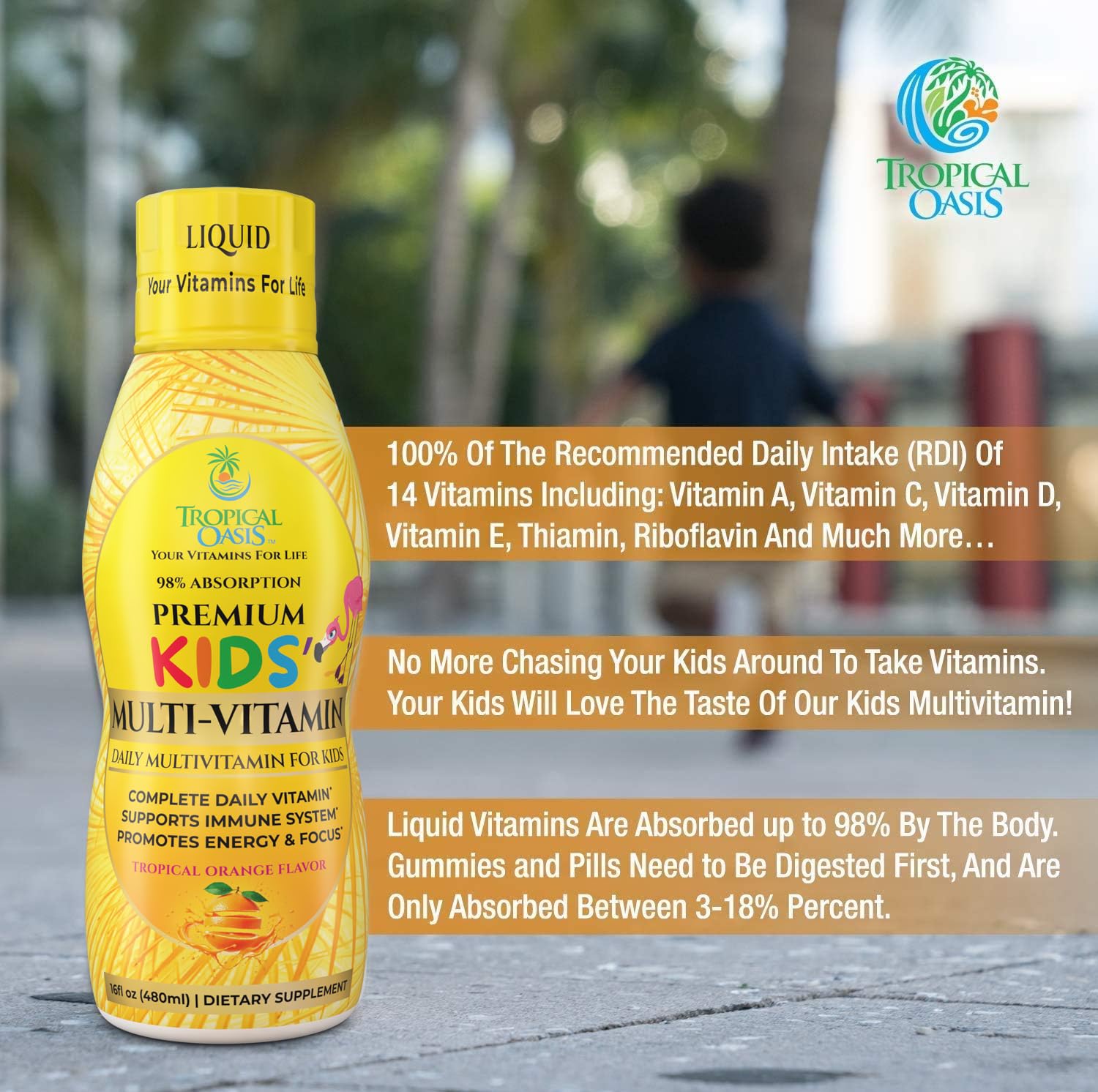 Tropical Oasis Liquid Vitamin for Children | Sugar Free


