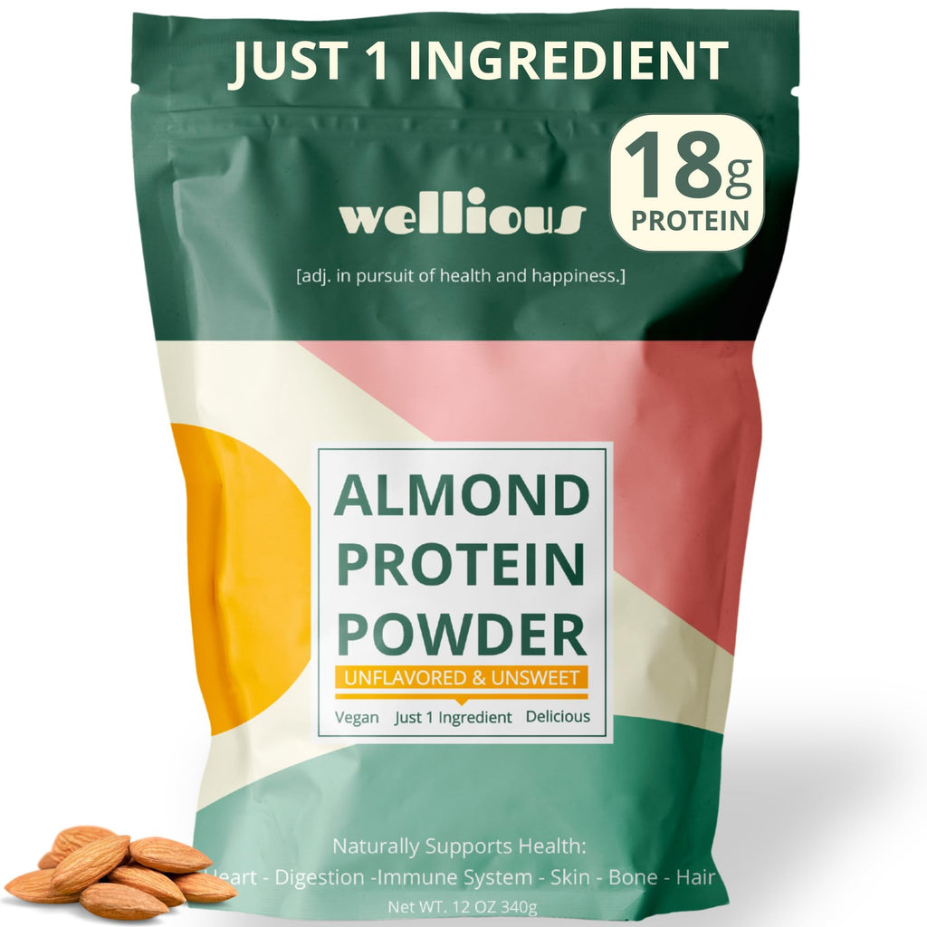 Wellious Almond Protein Powder - Plant-Based Protein for All