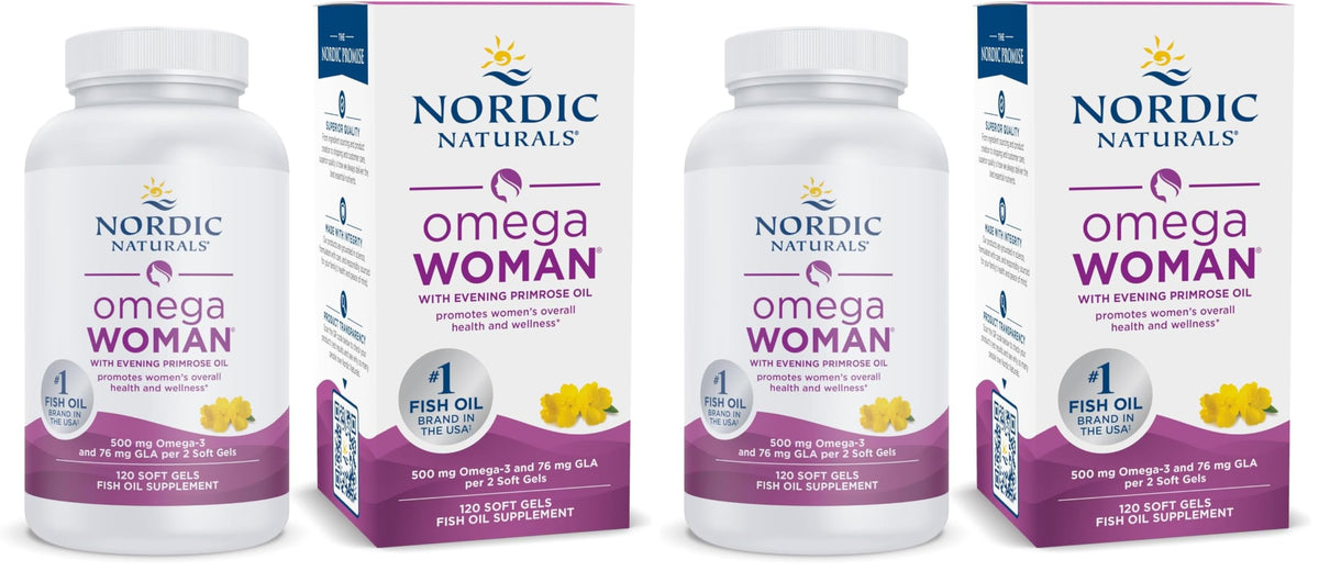 Nordic Naturals Omega Woman Lemon-Omega-3 + Evening Primrose