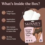 Skinnies Instant Thigh Lift Tape | Clear Sweatproof Adhesive

