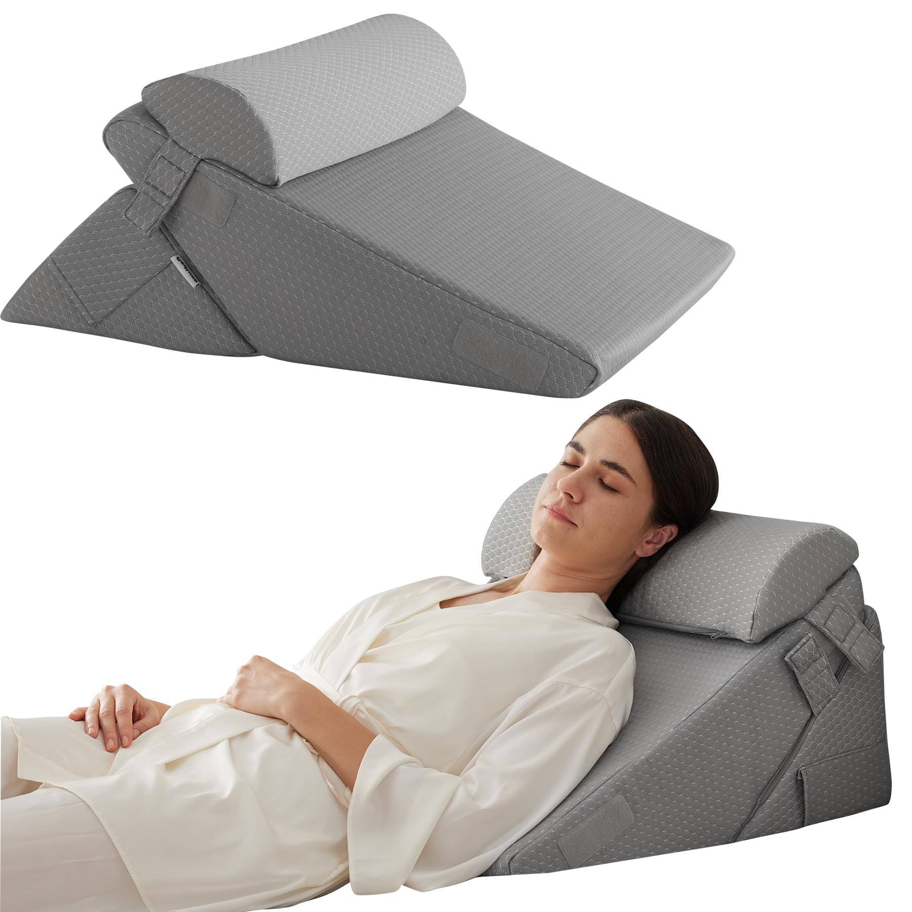 Bedluxe Wedge Pillow Set - Adjustable Orthopedic Bed Wedges