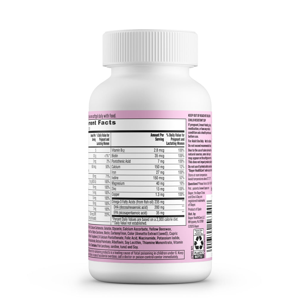 One A Day Prenatal Vitamins with Folic Acid Iron & Omega-3

