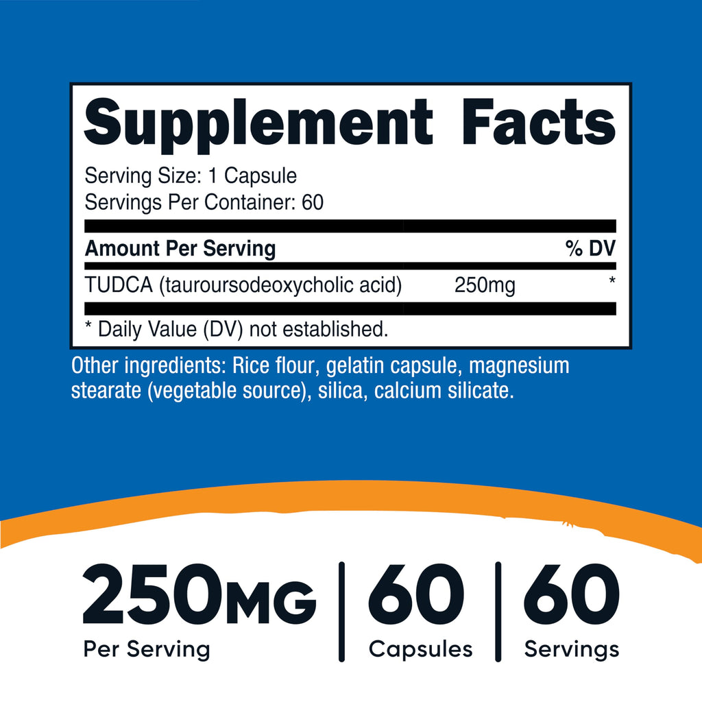 Nutricost Tudca 250mg Dietary Supplement

